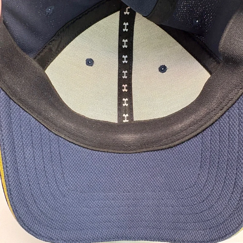 Under Armour Notre Dame Fighting Irish Hat‎ Navy Blue Gold Adjustable OSFA Cap